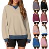 Women's Casual Printing Pullover Long Sleeve Shirt Oversized Sweatshirt