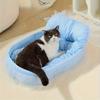 Washable Pet Bed Set, All-Season Soft Cushion Cat Bed Puppy Sofa Bed, Comfortable Princess Dog Chair