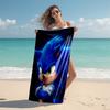 1pc S-Sonic (5) Beach Towel, Comfortable and Thick, and Swimming/Bath/Picnic/Camping Towel, Suitable for Seaside Beaches