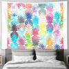 Boho Tapestry Wall Hanging Tropical Pineapple Pattern Decor Aesthetic Room Decor Beach Vibes Nature Inspired Dorm Room Festival