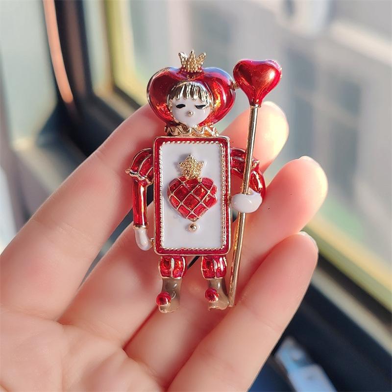 Мультяшная брошь в покер, милый персонаж, значок, булавки для лацканов, женские подарки