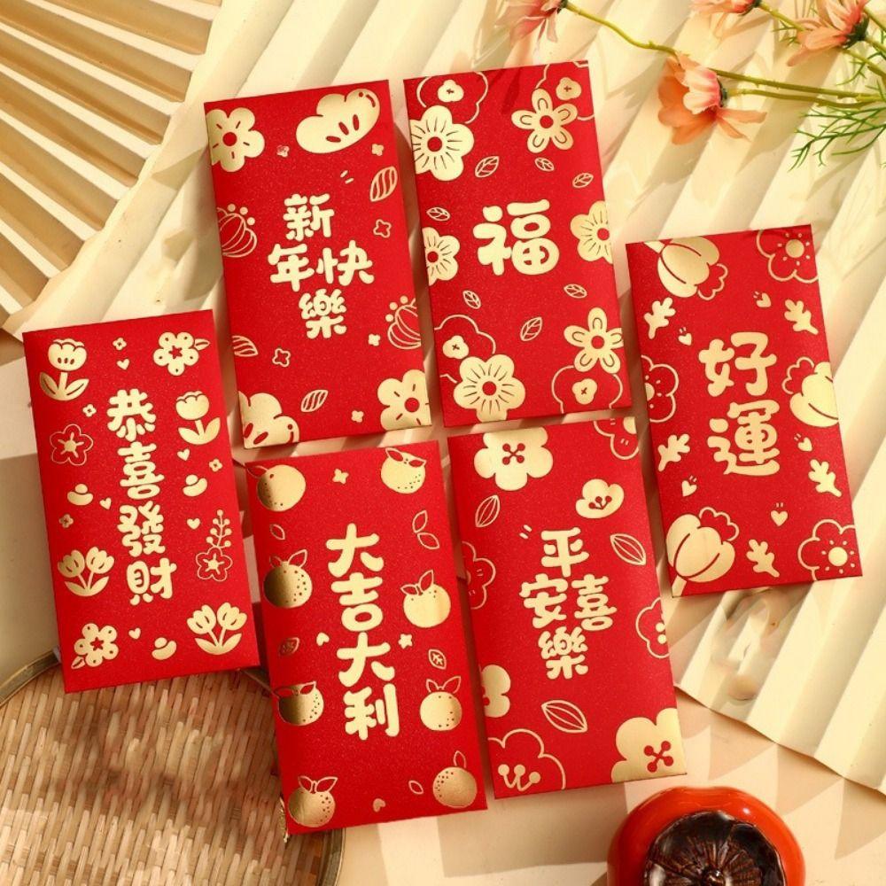 6 Pieces Chinese Style 2026 Horse Year Red Envelope Spring Festival Envelopes  Spring Festival