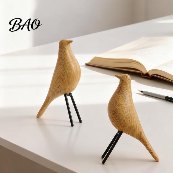 Nordic Minimalist Decor Style Bird Desktop Decor, Medieval Table Streamlined Design Statue for Home Office Bookshelf Mantelpiece Shelf Centerpiece
