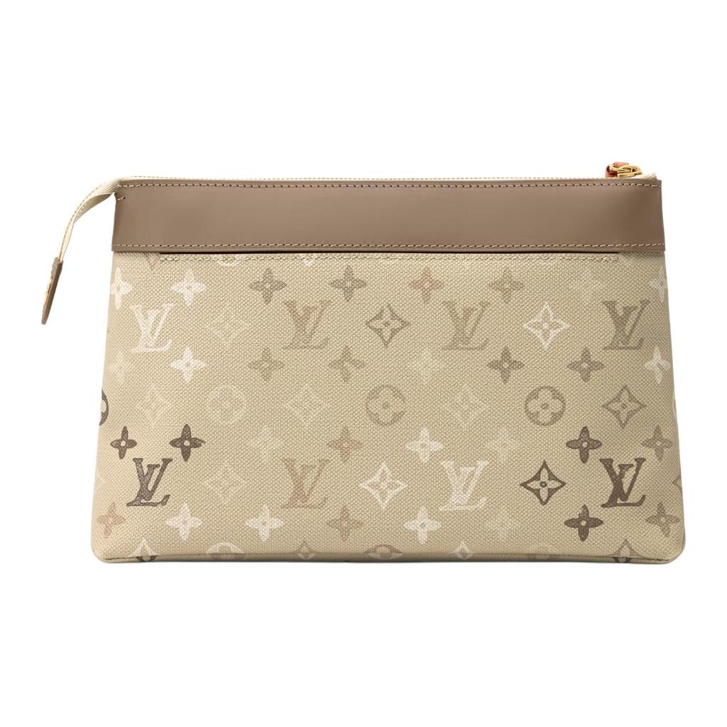 LOUIS VUITTON Pochette Voyage Souple Monogram Surplus Coated Canvas Toiletry Bag Men's Sand M29427