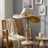 Embroidered Sun Protection Knight Hat Wide Brim Cowgirls Visor Cap  Horseback Riding