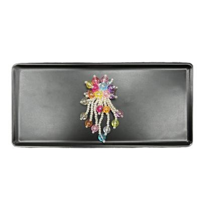 Дофамин Ручной работы Бисером Желейные туфли Спортивные сандалии Аксессуар Сделай сам Обувь Декоративные Красочные Цветочные Шлепанцы Пряжки