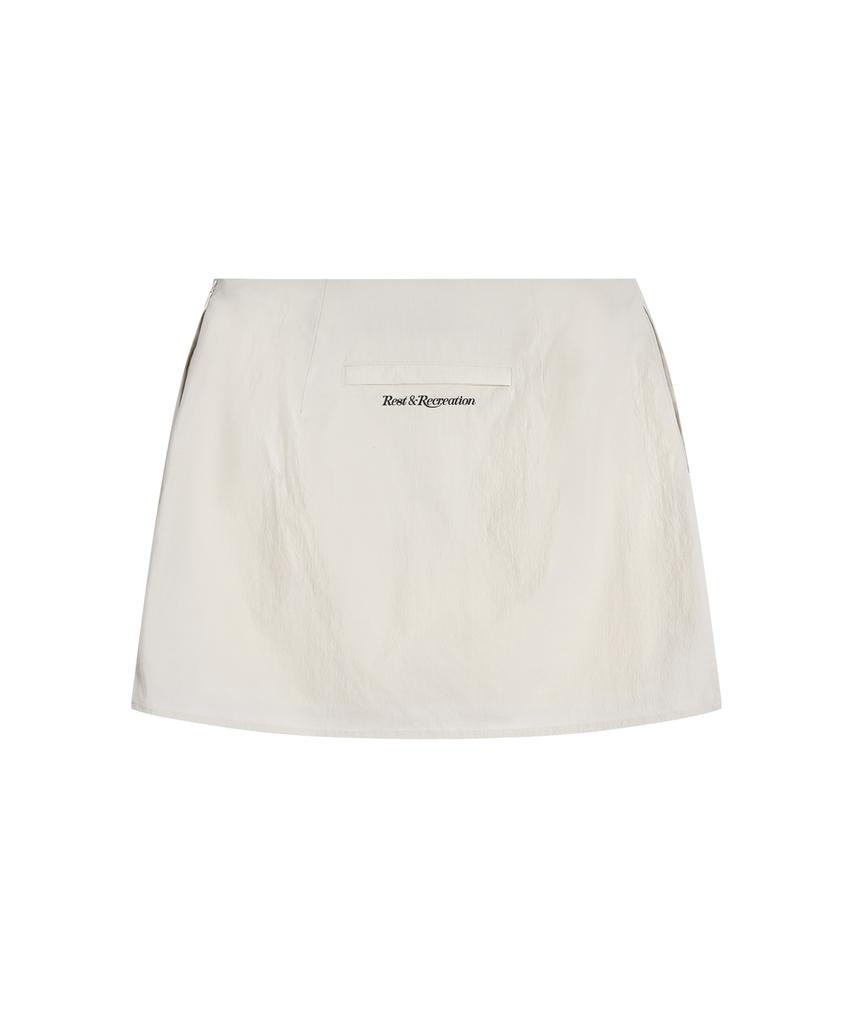 Rest And Recreation Nylon Back Pouch Skirt - Light Beige