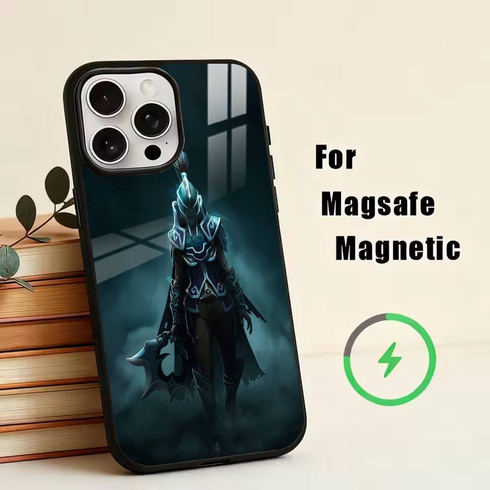 Игры D-Dota 2 Чехол для телефона для iPhone17,16,15,14,13,12,11 Plus,Pro Магнитный с беспроводной зарядкой Magsafe
