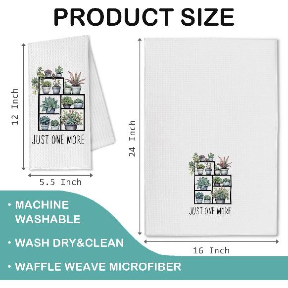 Plant Gifts Kitchen Towels Set of 2, Plant Lover Gifts Hand Towels for Bathroom, Plant Lady Gifts Plant Mom Gifts Dish Towels Tea Towels for Kitchen,