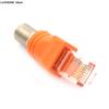 ВЧ (RF) female на RJ45 male Коаксиальный бочкообразный переходник-соединитель Coax Adapter, RJ45 на ВЧ (RF) разъем BNC F-типа