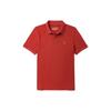 Сплошной логотип для улицы, повседневная свободная рубашка поло с коротким рукавом, мужские рубашки поло цвета чили-красный A24H2-DV5