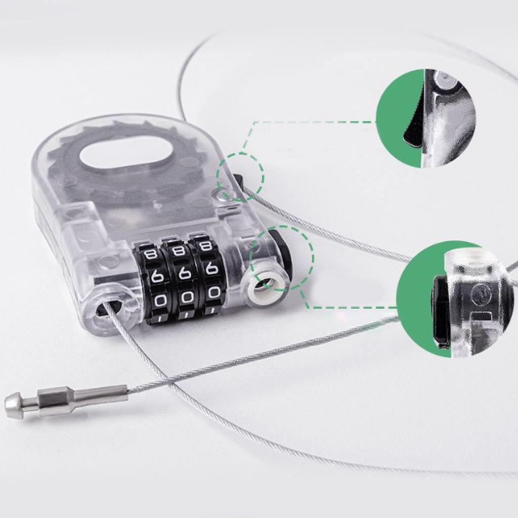 Cycling Helmets Cable Lock Backpacks Luggage Security Cable Padlock Combination Password Lock Motorcycle Helmets Lock