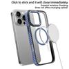Для iPhone 16 Pro Max Прочный Магнитный Чехол для Телефона Рамка с Узором из Углеродного Волокна Прозрачная Крышка для iPhone 16 Pro, Беспроводная Зарядка