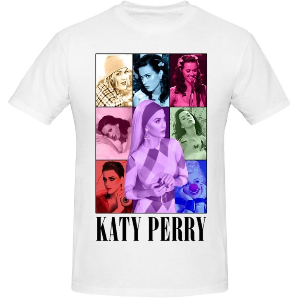 Мужская футболка ARKJONVH с узором Katy Music Perry, из чистого хлопка, дышащая и эластичная, повседневная(4)