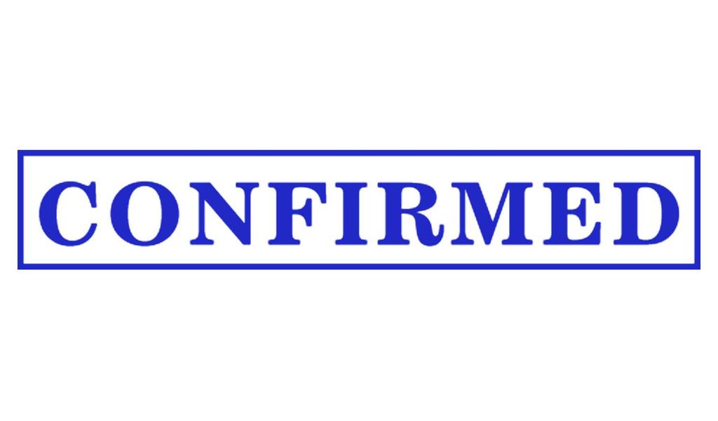 Printtoo Confirmed Self Inking Rubber Stamp Pre-Inked Office Stamp- Home Office Business Stationery, Black- 42 x 9