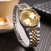 REGINALD Brand Mens Dress Style Business Watch Steel Wristband Golden Men Quartz Watch Valentine's Day Present For Man