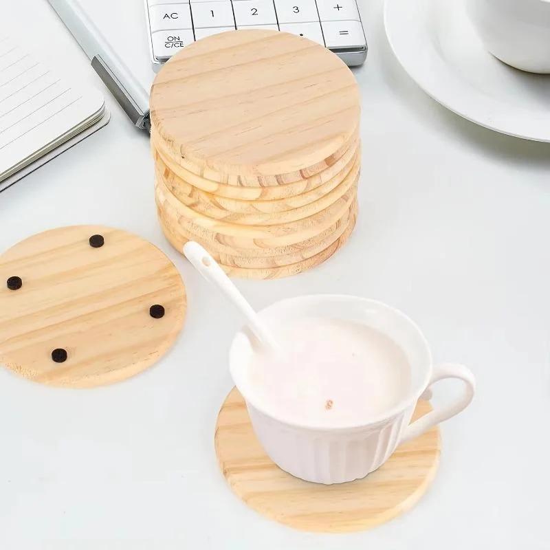Unfinished Wood Coasters Round Blank Slices for DIY Architectural Models Drawing Paint Household Supplies