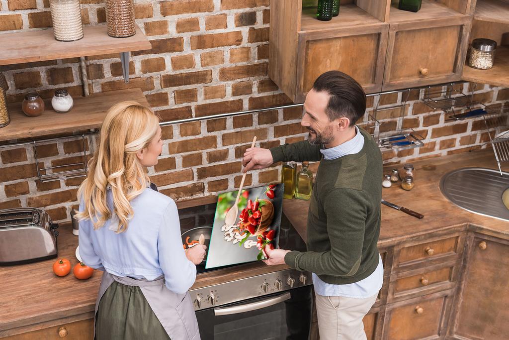 GLASS PLATE CUTTING BOARD 52x40 CHILLI