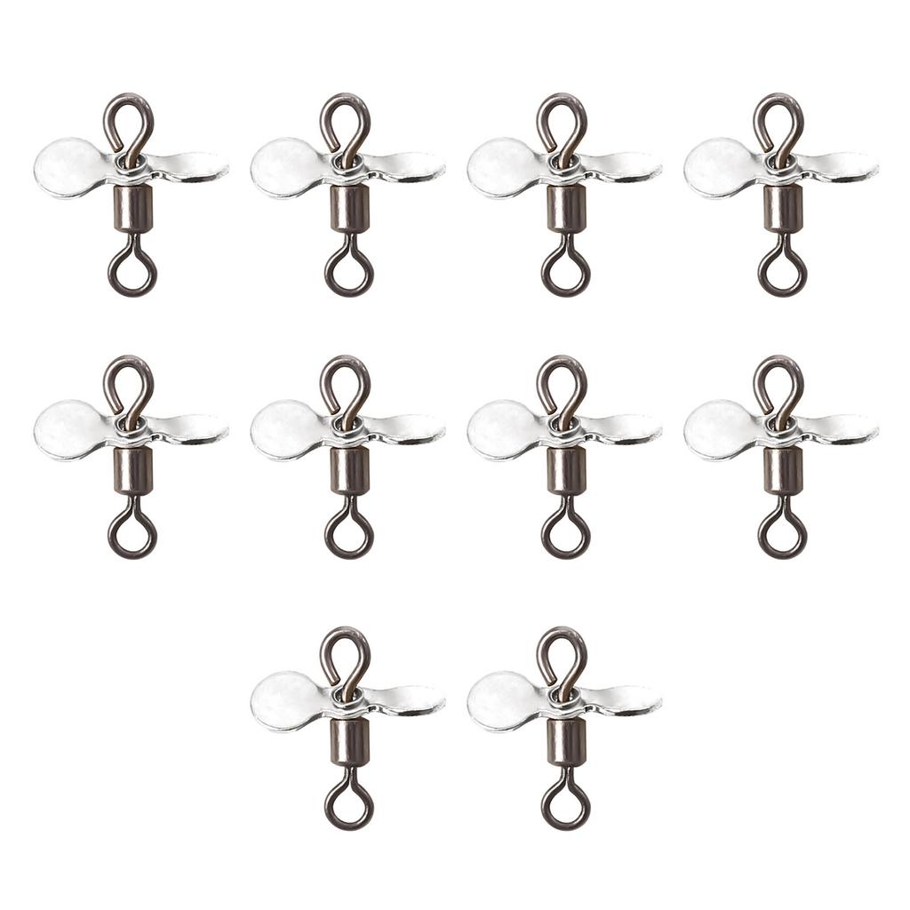 10Pcs Spin Fishing Lure Blades Plug Casting Fly Propeller Spinnerbait Prop DIY Fishing Lure Hook Bait Fishing Accessory