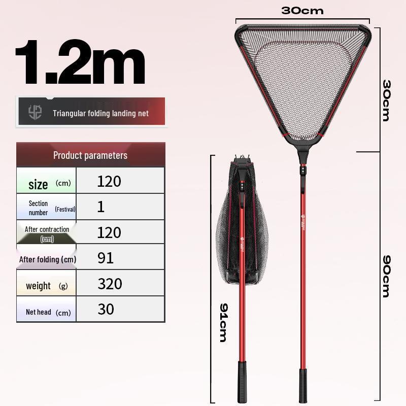 Camper Portable Telescopic Folding Landing Net with Bag for Big Fish