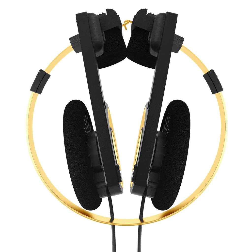 Koss Porta Pro Limited Edition Black Gold Headphones with Inline Volume Touch Hard Carrying Wired with Black and On-Ear Mic, Control, Remote, Case,