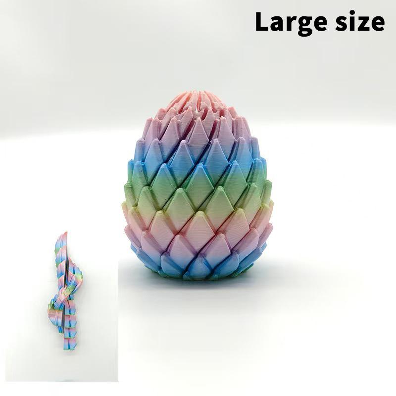 3D-печатное яйцо дракона, модель для снятия стресса, деформируемое крутящееся яйцо, креативный гаджет для снятия стресса, настольное украшение