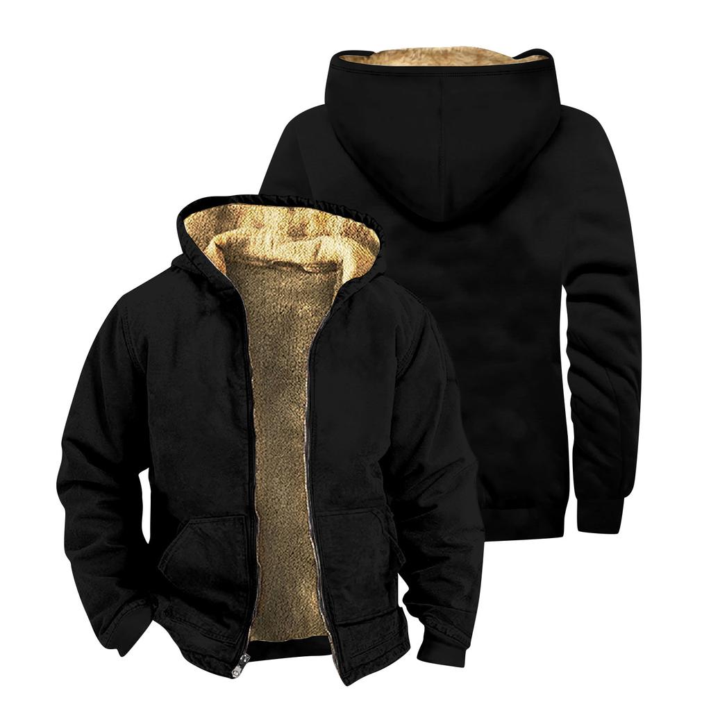 Мужская однотонная куртка, мужская весенне-осенняя повседневная трендовая куртка на молнии с капюшоном