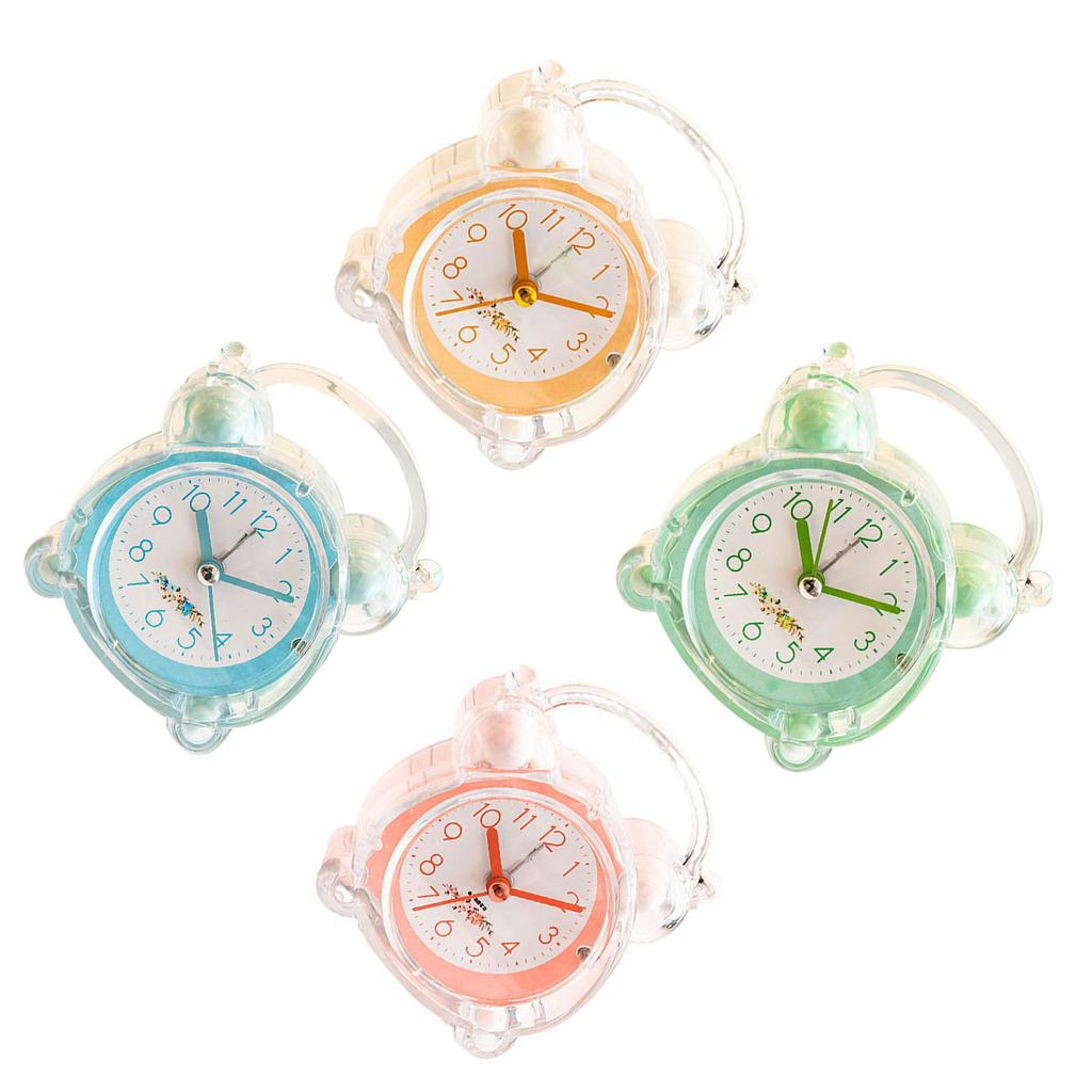 Детский будильник с тихим дизайном, мультяшный дизайн, простая настройка, прочные часы из ABS с двойным звонком для спальни