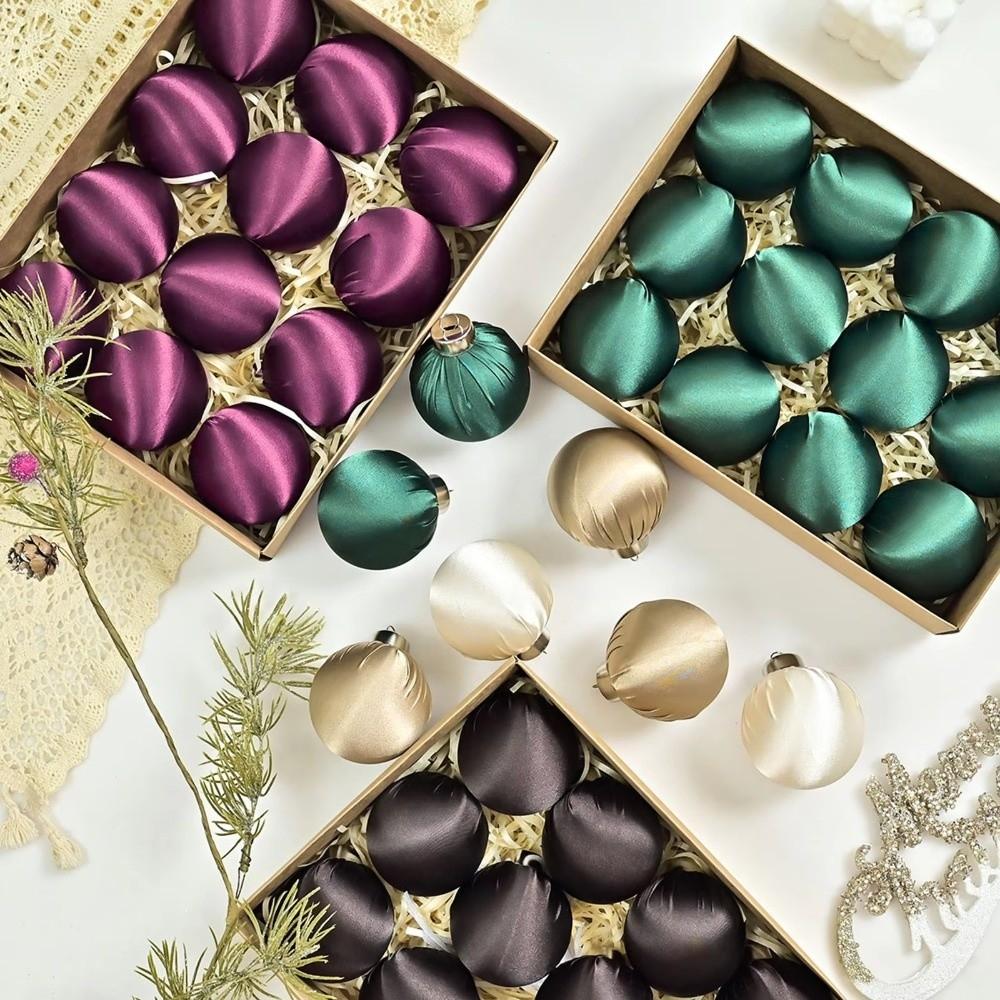 12pcs Multicolor Hanging Ball Ornaments 6cm Christmas Gifts Ball Festive Atmosphere