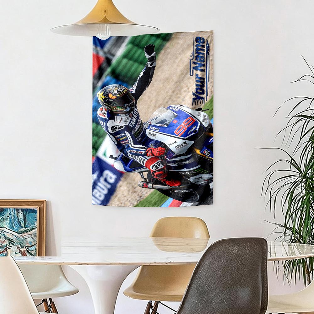 Jorge Lorenzo Custom Your Name Wall Decor Tapestry Art For Pet Memorial Birthdaywedding Party Backdrop Family Gift