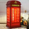 2019 Portable Retro London Telephone Booth  USB Night Light Rechargeable Table Lamp For  Home Bedroom New Year Decor