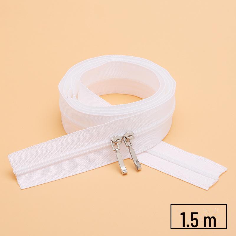 Двойная головка Нет. 3 белые потайные нейлоновые молнии для наволочек или одеял