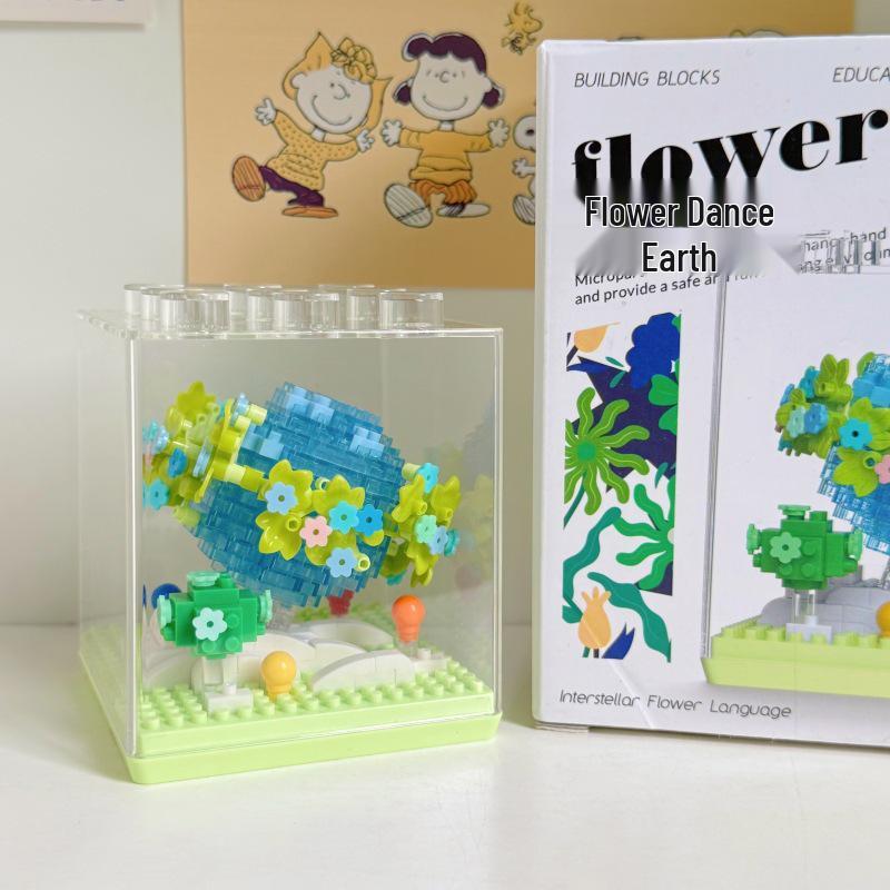 Sakura Treehouse Building Set with Dust Cover - Compatible Toy Blocks Bouquet for Kids, Perfect Arbor Day Gift