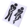 Cute Man Woman Washroom Toilet WC Bathroom Door Sticker ADM