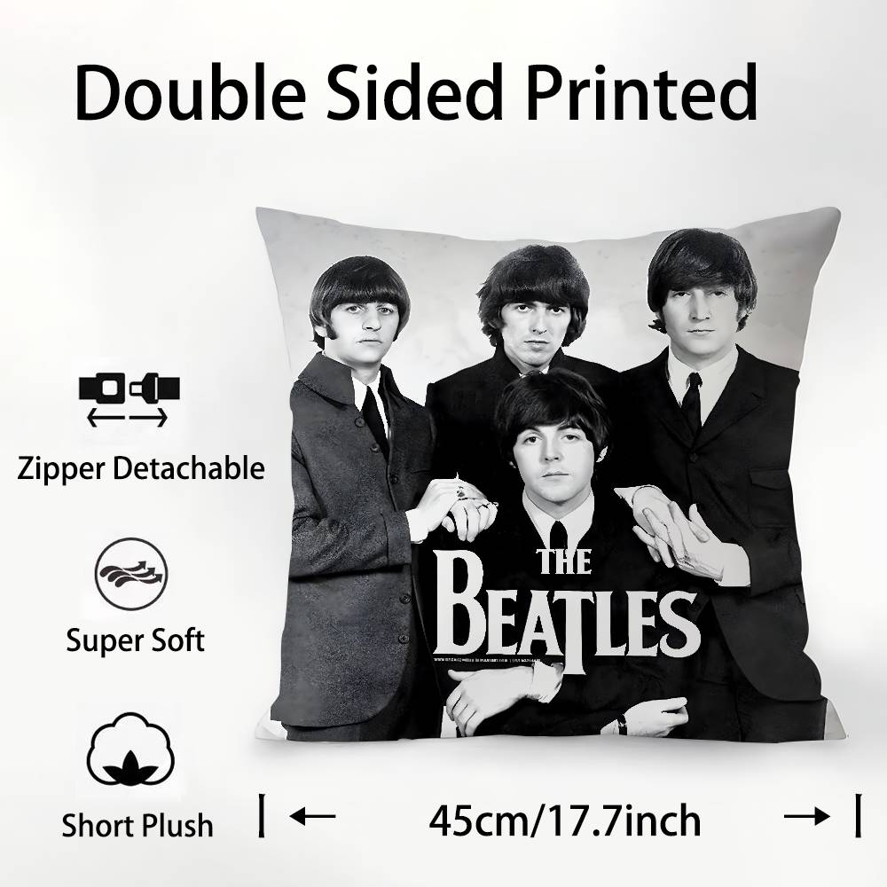 Наволочка B-beatleS-Band Плюшевая ткань Мягкая Наволочка Двусторонняя печать Наволочка для подушки Бытовая