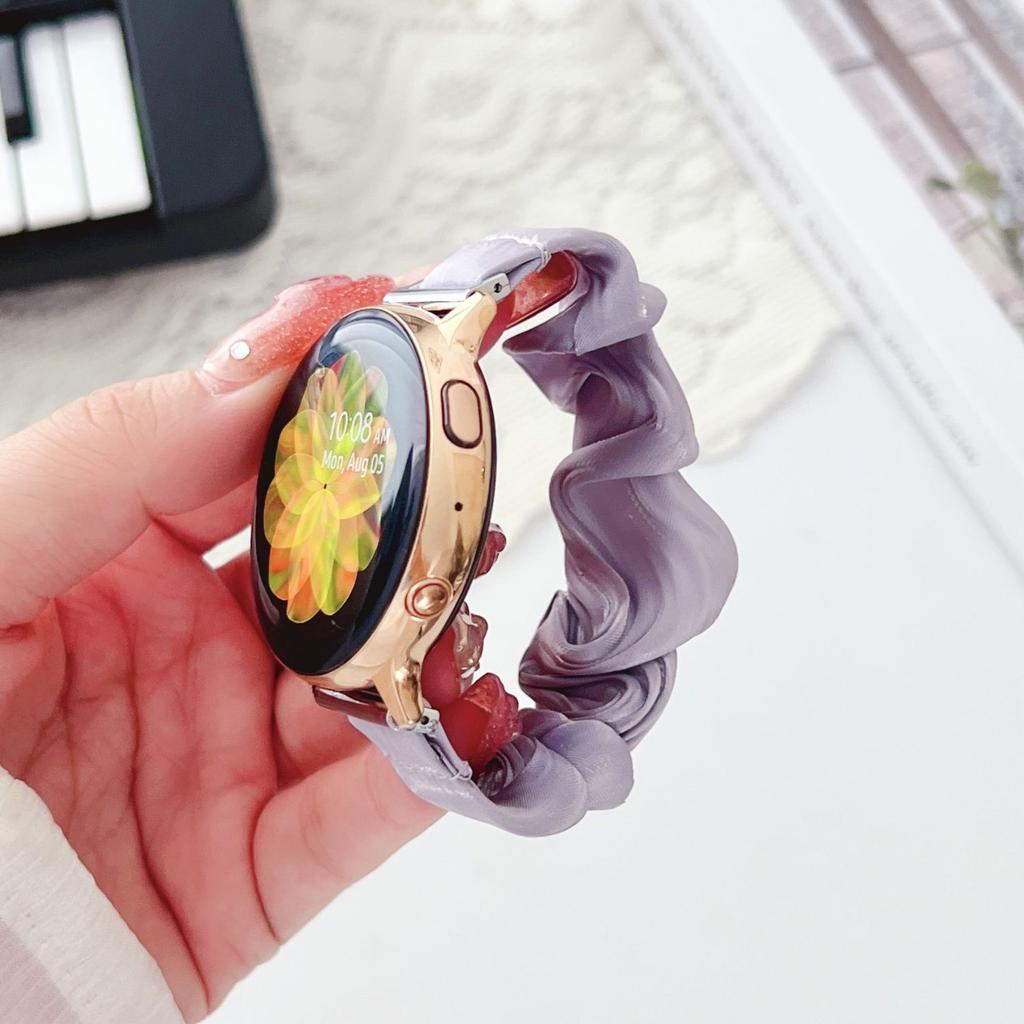 18mm 20mm 22mm Smart Watch Band Watch Strap- Ice Silk Fabric for Lday Women Girl HUAWEI Watch GT3 GT2 Samsung Galaxy Watch Amazfit