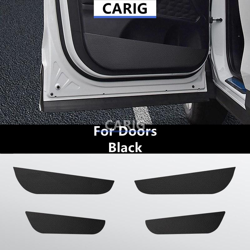 For HYUNDAI SANTA FE 18-23 Leather Door Anti-kick Sticker Modified Carbon Fiber Interior Car Film Modification Accessories Refit