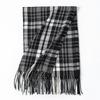 British plaid scarf atmospheric women's autumn and winter versatile couple long warm double-sided thickened vintage scarf