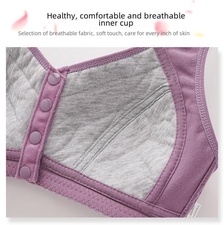 Ultra-Thin Lace Front Buckle Comfort Bra for Middle-Aged & Elderly Women