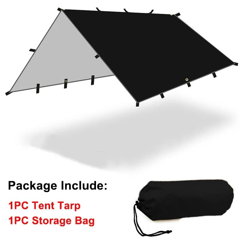 Кемпинговая палатка, брезент, устойчивый к ультрафиолетовому излучению, лагерь, 19 точек подвешивания, солнцезащитный козырек для выживания, открытый водонепроницаемый сверхлегкий солнцезащитный козырек для треккинга, пешего туризма, пляжа