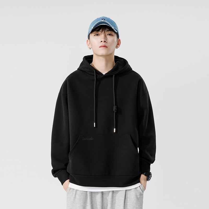Men S Hooded Sweatshirt Embroidered Letter Casual Autumn Winter Top
