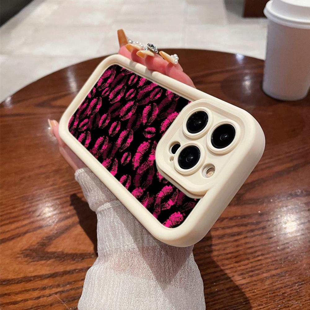 LZ22 Lips Kiss Digital Design силиконовый чехол для телефона Samsung A15 A35 S24 S23 Ultra S22 S21 Plus S20 A05 A06 A54 A55 A53 A14 M15 противоударный задний чехол