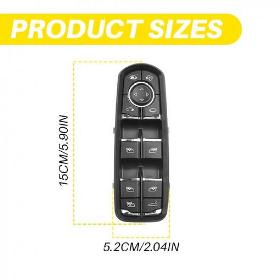 Driver Side Power Window Switch 15pin For 2011-2018 Porsche Cayenn Sport Utility