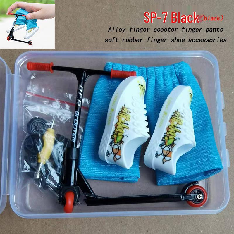 Набор мини-самокатов для пальцев из сплава с штанами и ботинками для пальцев - Набор игрушек для детей