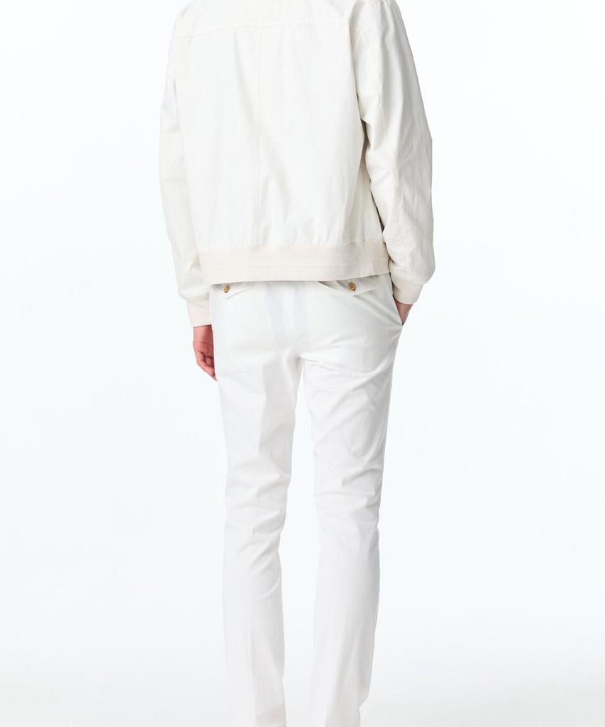 Man On The Boon Cotton Silk Zip-Up Bomber Jacket_Ivory 4714109003