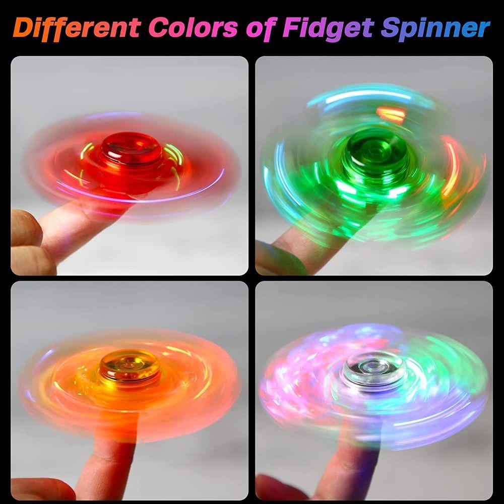 Toys Glow in Dark Hand Spinner Fingertip Gyroscope Fidget Spinner LED Light Finger Toy Hand Spinner