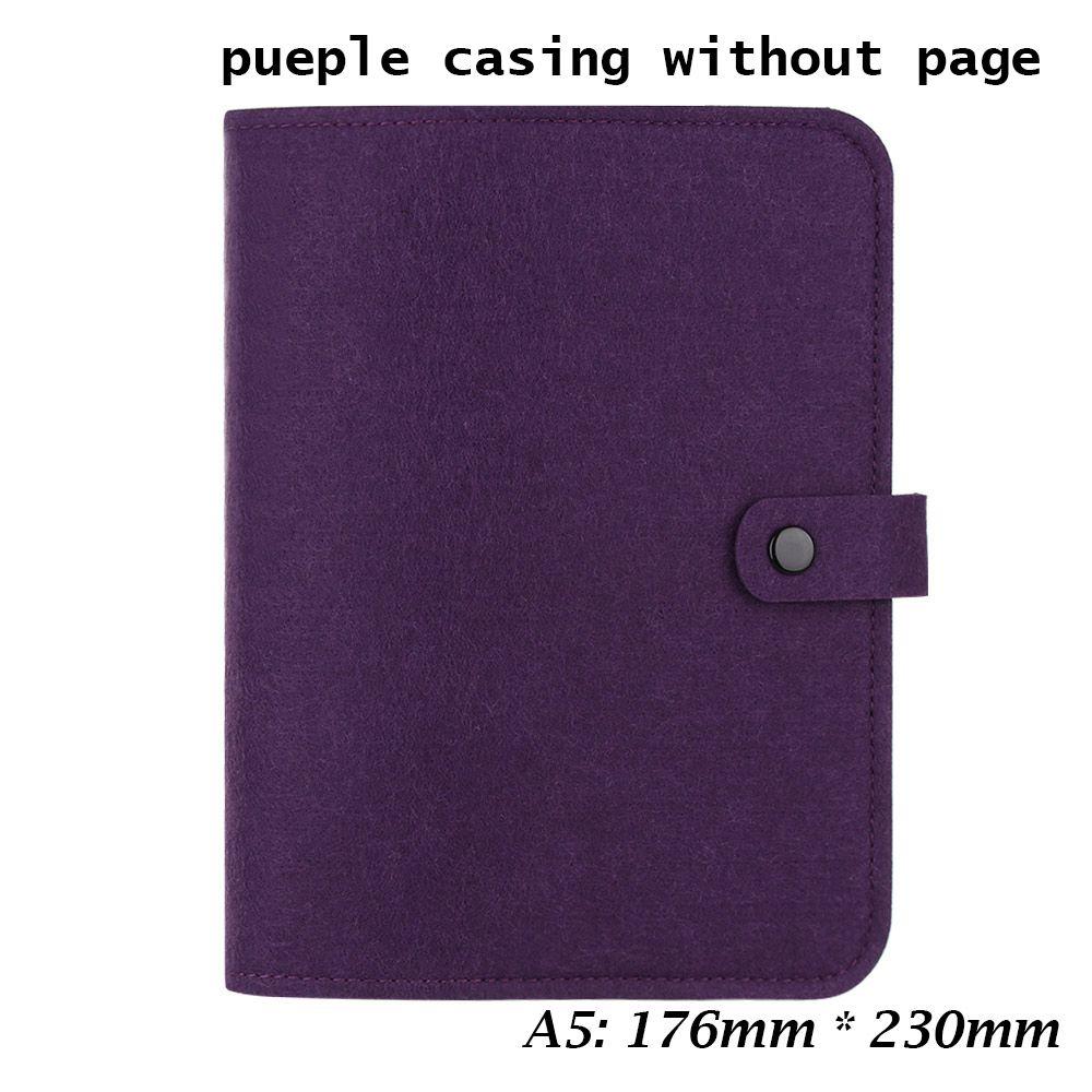 Office Supplies Stationery Travel Diary Felt Notebook Portable Diary Felt Shell Ring Binder