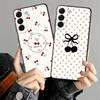 Мультяшный чехол с вишней для Samsung Galaxy A25 A16 A55 A23 A57 A15 A73 A51 A05 A53 A17 A06 A52 A36 A37 Чехол для телефона A12 A70 A41 A13