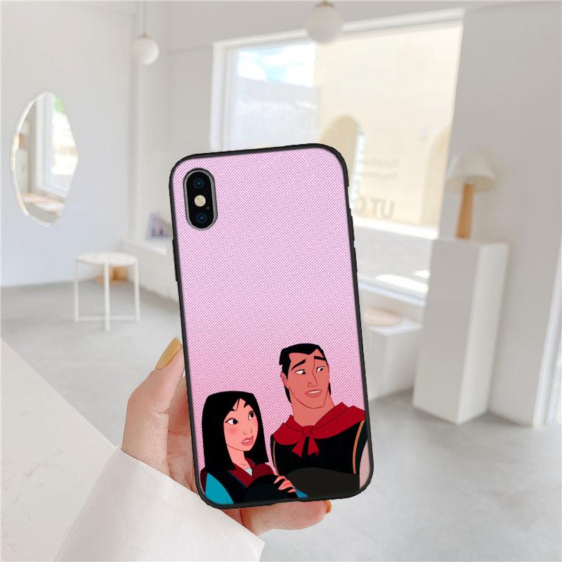 BF83 Чехол-ракушка для телефона с принтом принцессы Мулан для iPhone 16 15 14 13 12 Pro Max Plus Mini