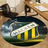 BK Hacken Pattern Round Rug, Indoor/Outdoor Mat, for Picnic, Gameroom, Bedroom, Office, Living Room, Home Decor Carpet, Birthday Gift